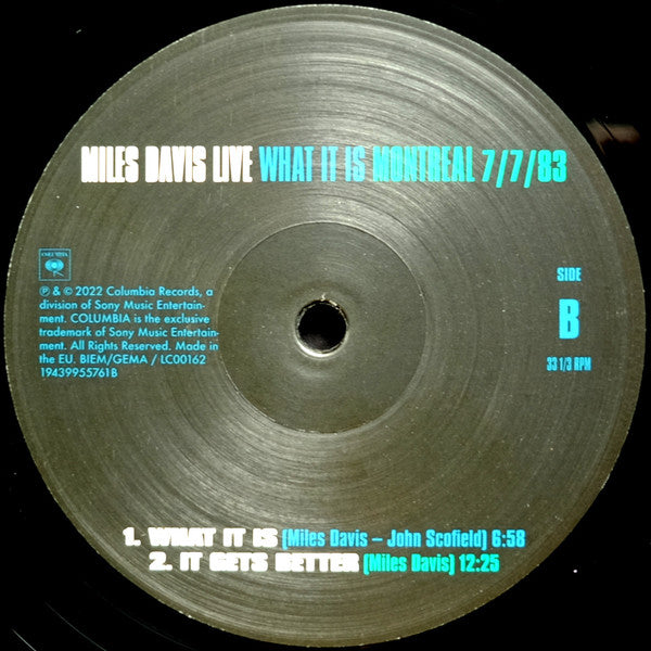 Miles Davis – Miles Davis Live (What It Is) (Montreal 7/7/83) (2xLP) LP vinyl record, image 5 of 10