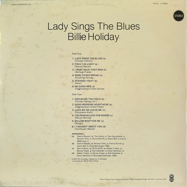 Billie Holiday – Lady Sings The Blues LP vinyl record, image 2 of 4