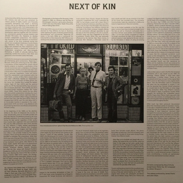 Klaus Schulze – Next Of Kin (Music From The Motion Picture Soundtrack) LP vinyl record, image 6 of 8