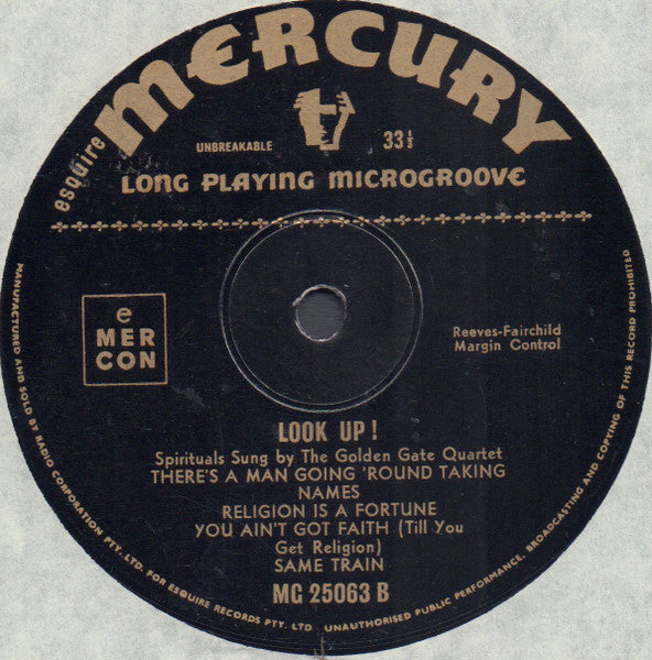 The Golden Gate Quartet – Look Up! 10" vinyl record, image 4 of 4