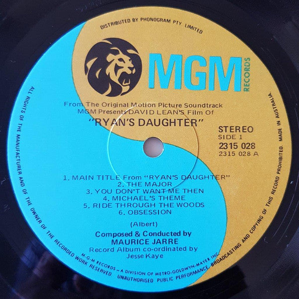 Maurice Jarre – Ryan's Daughter LP vinyl record, image 4 of 5