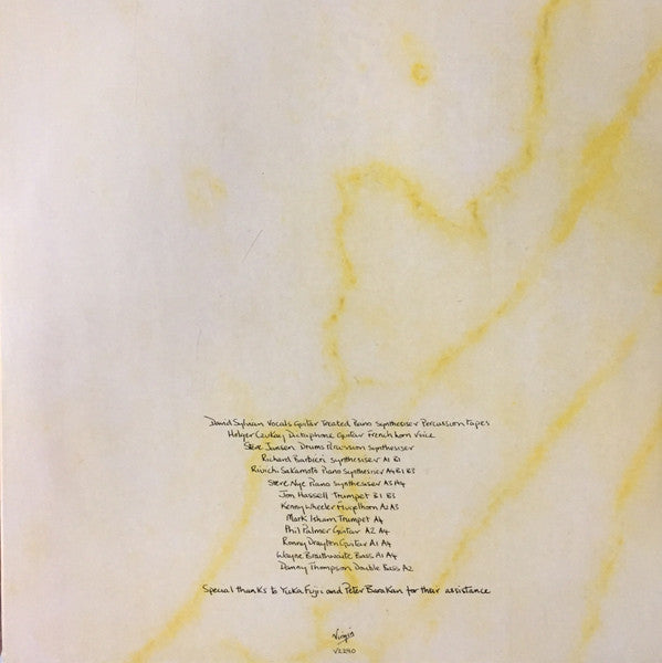David Sylvian – Brilliant Trees LP vinyl record, image 6 of 7