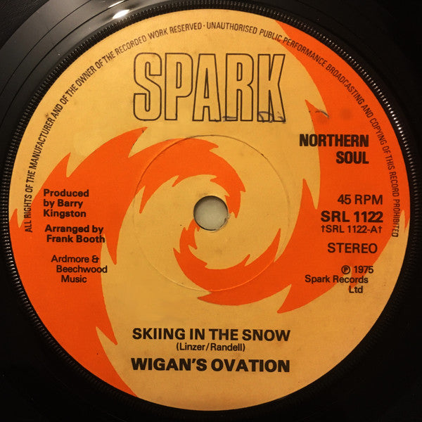 Wigan's Ovation – Skiing In The Snow 7" vinyl record, image 1 of 2