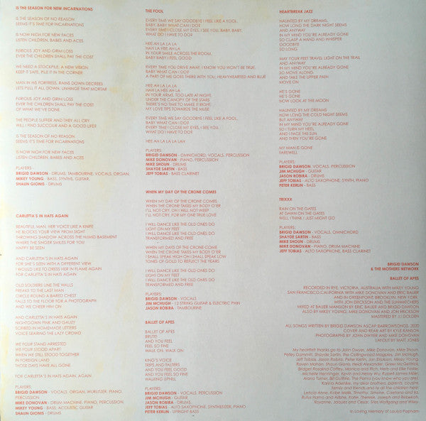 Brigid Dawson And The Mothers Network – Ballet Of Apes LP vinyl record, image 5 of 10