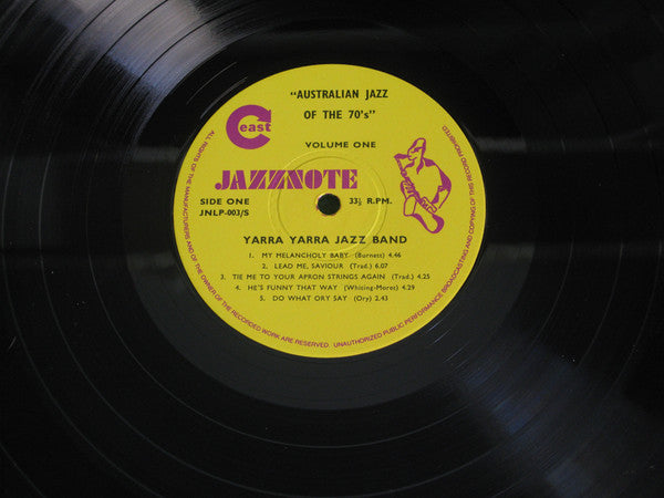 The Yarra Yarra New Orleans Jazz Band, New Harlem Jazz Band – Australian Jazz Of The 70's – Vol. 1 LP vinyl record, image 2 of 4