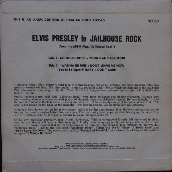 Elvis Presley – Jailhouse Rock 7" vinyl record, image 4 of 4