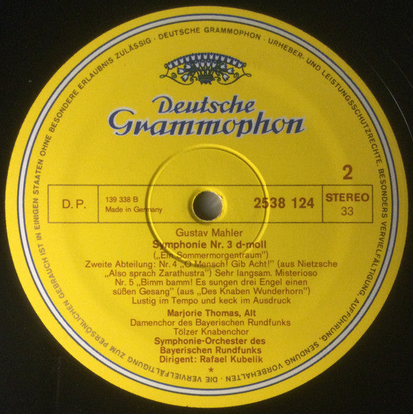 Gustav Mahler – Themen Aus = Themes Featured In Visconti's Film Der Tod In Venedig = Death In Venice LP vinyl record, image 4 of 4