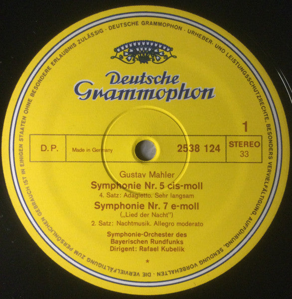 Gustav Mahler – Themen Aus = Themes Featured In Visconti's Film Der Tod In Venedig = Death In Venice LP vinyl record, image 3 of 4