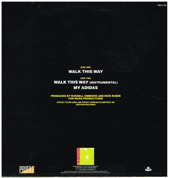 Run-DMC – Walk This Way 12" vinyl record, image 2 of 3