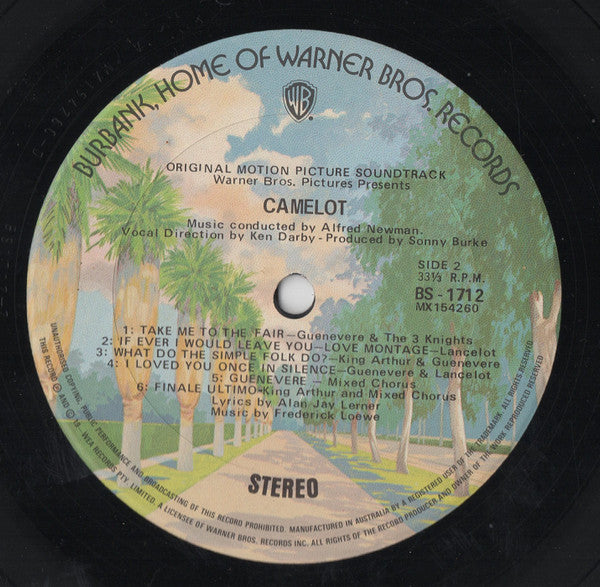 Lerner & Loewe, Richard Harris, Vanessa Redgrave, Franco Nero, David Hemmings, Lionel Jeffries, Laurence Naismith – Camelot (Original Motion Picture Sound Track) LP vinyl record, image 4 of 4