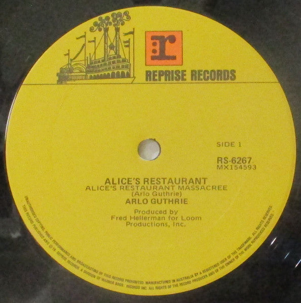Arlo Guthrie – Alice's Restaurant LP vinyl record, image 3 of 4