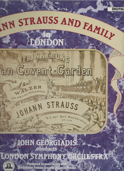 London Symphony Orchestra, John Georgiadis – Johann Strauss And Family In London LP vinyl record, image 1 of 3