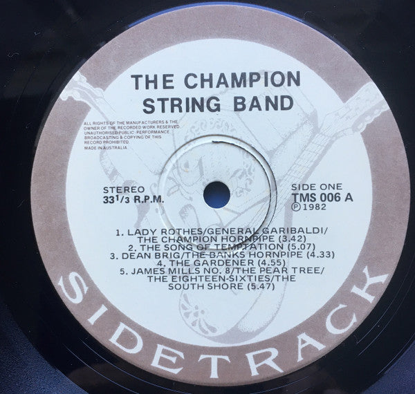 The Champion String Band – The Champion String Band LP vinyl record, image 3 of 3