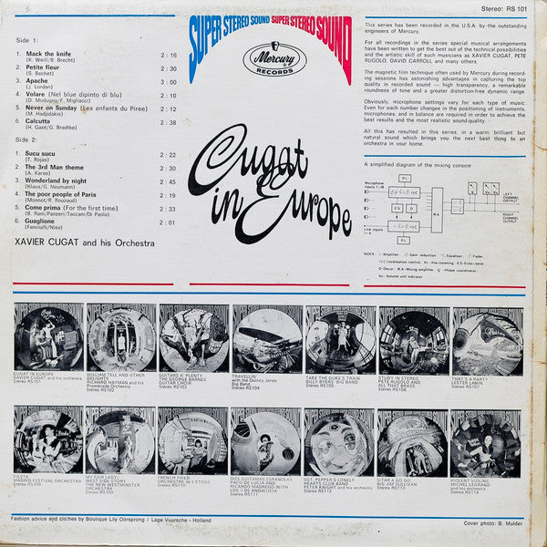 Xavier Cugat And His Orchestra – Cugat In Europe LP vinyl record, image 2 of 4
