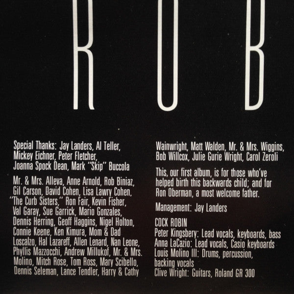 Cock Robin – Cock Robin LP vinyl record, image 7 of 10