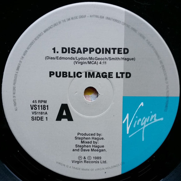 Public Image Limited – Disappointed 7" vinyl record, image 3 of 4