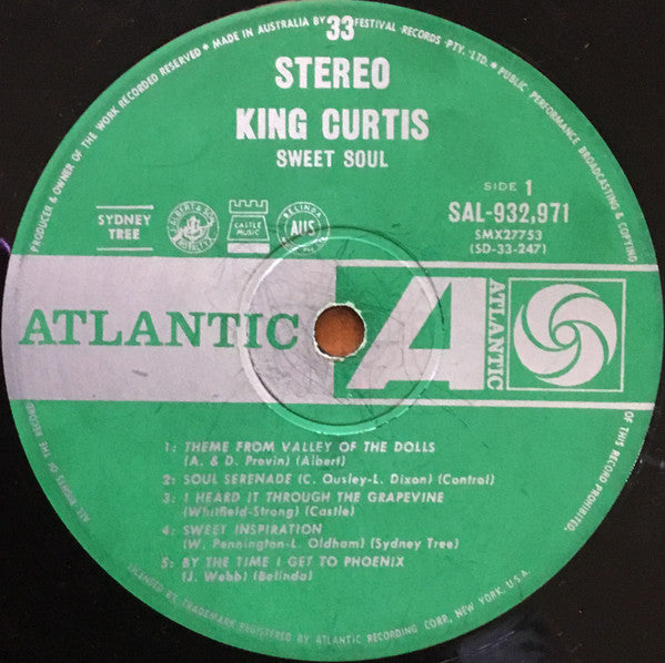 King Curtis – Sweet Soul LP vinyl record, image 3 of 3