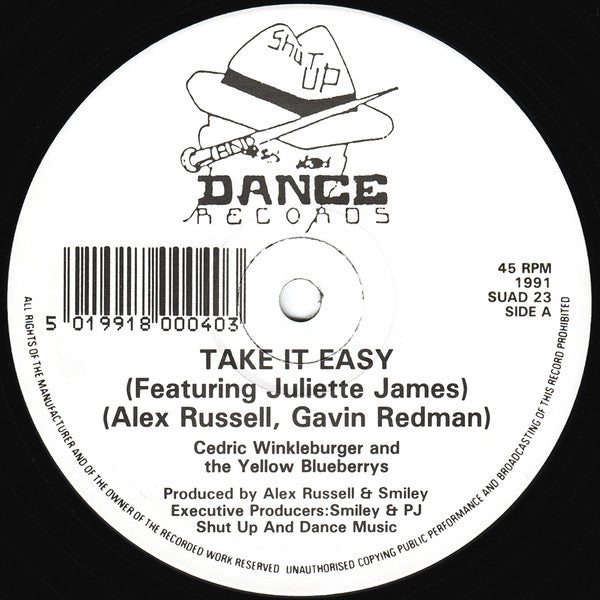 Cedric Winkleburger & The Yellow Blueberries – Take It Easy 12" vinyl record, image 1 of 2