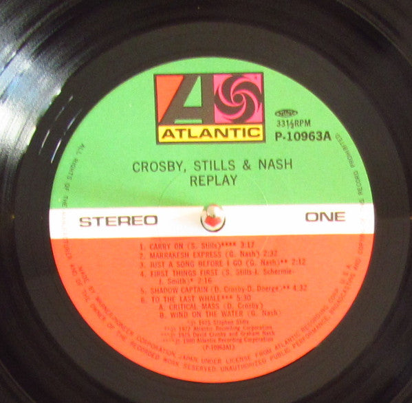 Crosby, Stills & Nash – Replay LP vinyl record, image 3 of 4