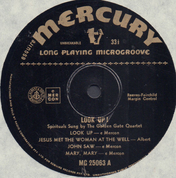 The Golden Gate Quartet – Look Up! 10" vinyl record, image 3 of 4