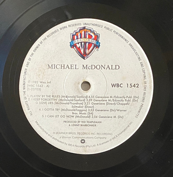 Michael McDonald – If That's What It Takes LP vinyl record, image 3 of 4