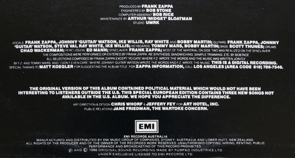 Frank Zappa – Frank Zappa Meets The Mothers Of Prevention (European Version) LP vinyl record, image 3 of 5