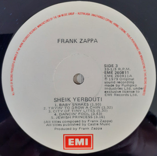 Frank Zappa – Sheik Yerbouti LP vinyl record, image 8 of 10