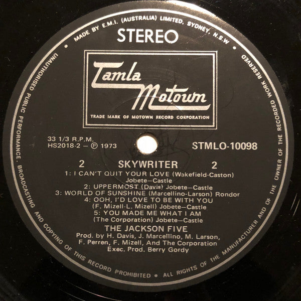 The Jackson 5 – Skywriter LP vinyl record, image 4 of 4