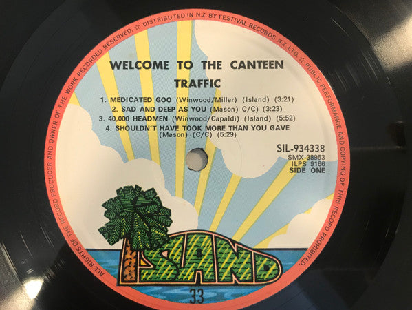 Traffic – Welcome To The Canteen LP vinyl record, image 3 of 4