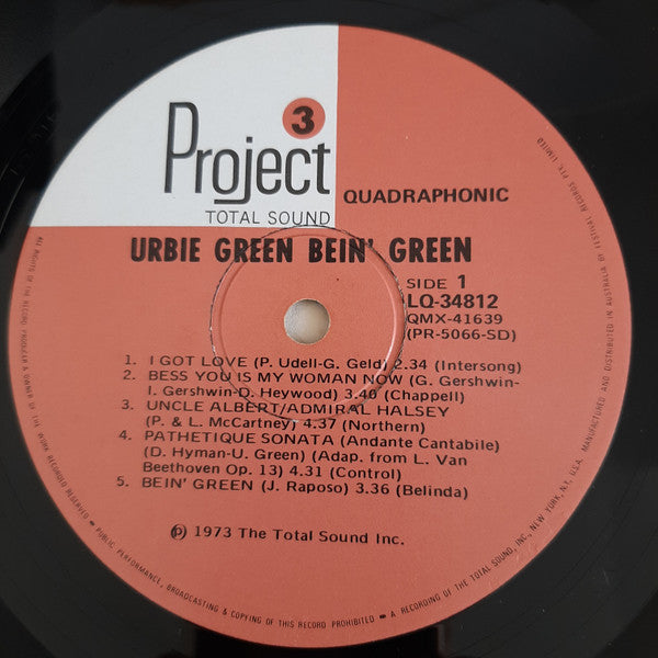 Urbie Green – Bein' Green LP vinyl record, image 3 of 4