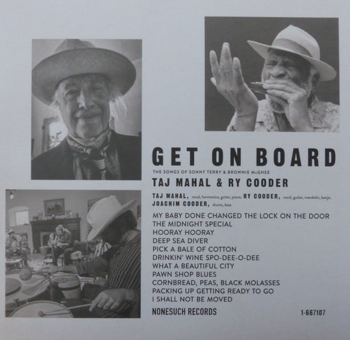 Taj Mahal, Ry Cooder – Get On Board (The Songs Of Sonny Terry & Brownie McGhee) LP vinyl record, image 1 of 6