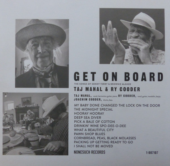 Taj Mahal, Ry Cooder – Get On Board (The Songs Of Sonny Terry & Brownie McGhee) LP vinyl record, image 1 of 6