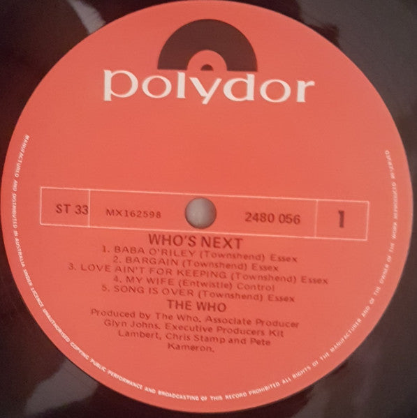 The Who – Who's Next LP vinyl record, image 2 of 3