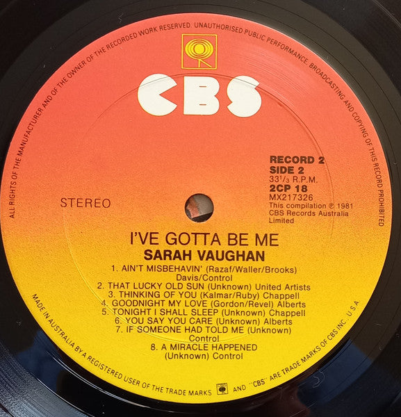 Ella Fitzgerald, Sarah Vaughan – I've Gotta Be Me (2xLP) LP vinyl record, image 6 of 6