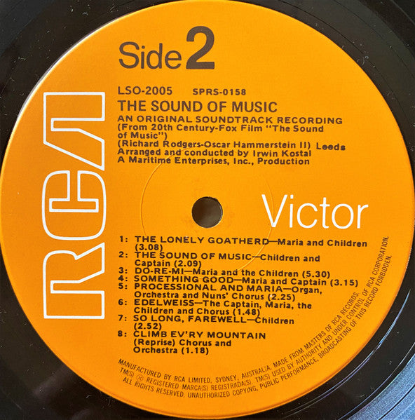 Various – The Sound Of Music LP vinyl record, image 6 of 6