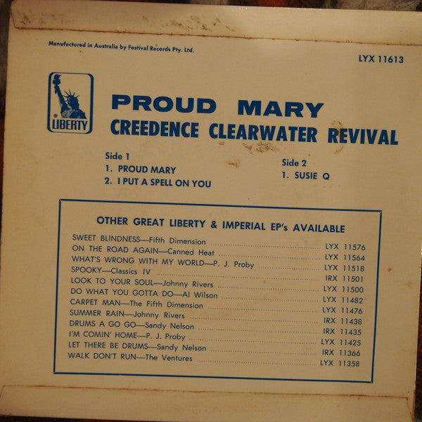 Creedence Clearwater Revival – Proud Mary 7" vinyl record, image 4 of 4