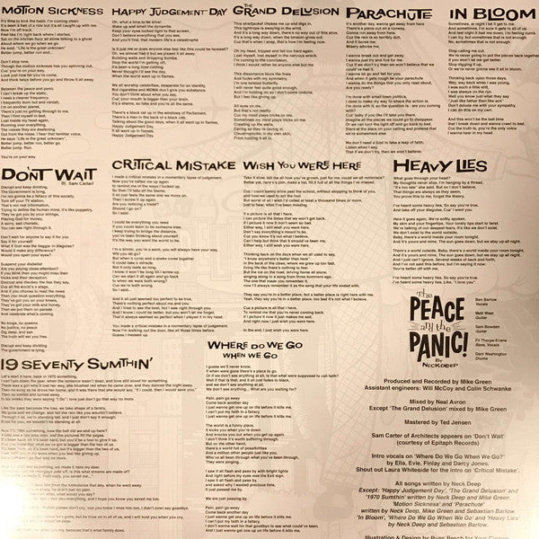 Neck Deep – The Peace And The Panic LP vinyl record, image 7 of 8