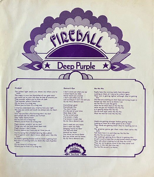 Deep Purple – Fireball LP vinyl record, image 7 of 8