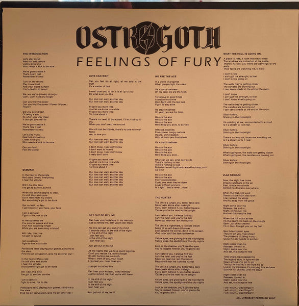 Ostrogoth – Feelings Of Fury LP vinyl record, image 9 of 9