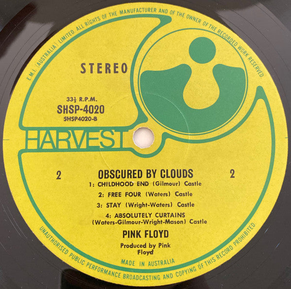 Pink Floyd – Obscured By Clouds LP vinyl record, image 3 of 3