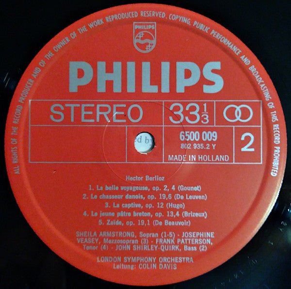 Hector Berlioz – Complete Songs With Orchestra Including „Les Nuits D’Été” LP vinyl record, image 6 of 10