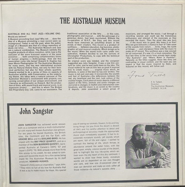 John Sangster – Australia And All That Jazz Vol. 1 LP vinyl record, image 3 of 10