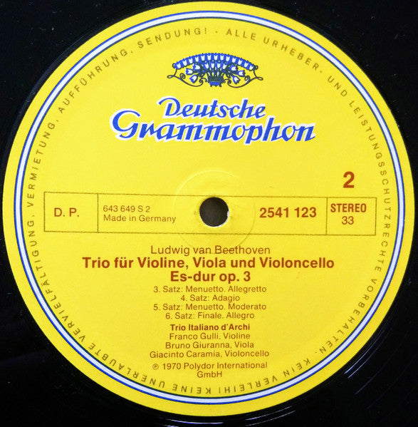 Ludwig Van Beethoven, Trio Italiano D'Archi – Beethoven Edition: Die Streichtrios LP vinyl record, image 4 of 10