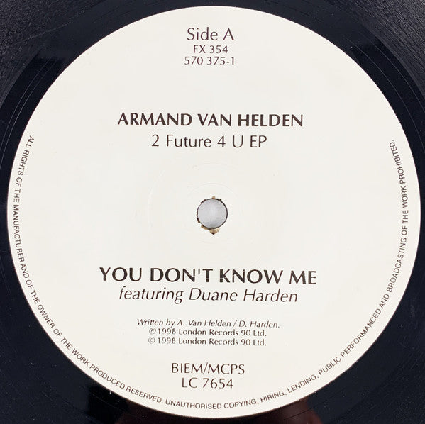 Armand Van Helden – 2 Future 4 U EP (2x12") 12" vinyl record, image 3 of 6