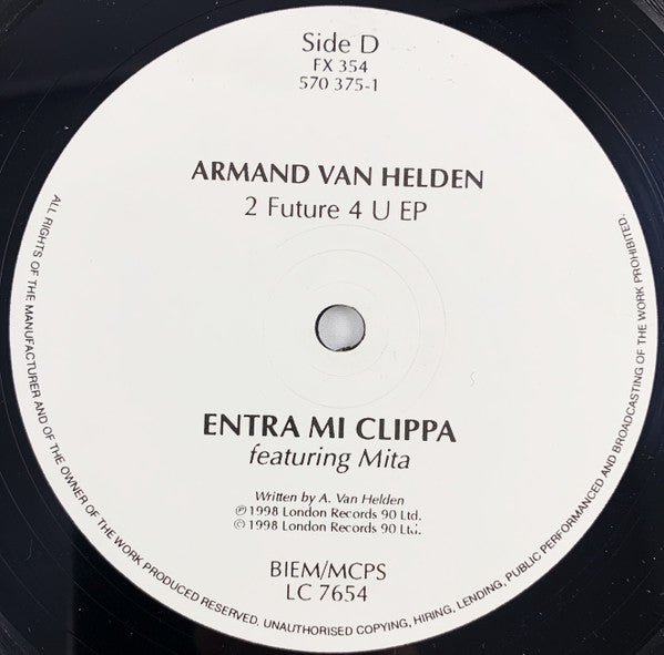 Armand Van Helden – 2 Future 4 U EP (2x12") 12" vinyl record, image 6 of 6