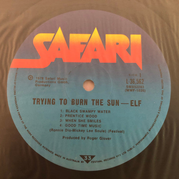 ELF – Trying To Burn The Sun LP vinyl record, image 3 of 6