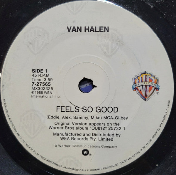 Van Halen – Feels So Good 7" vinyl record, image 1 of 2