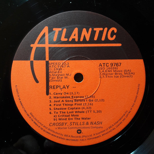 Crosby, Stills & Nash – Replay LP vinyl record, image 2 of 4