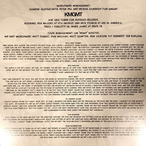 Neck Deep – The Peace And The Panic LP vinyl record, image 8 of 8