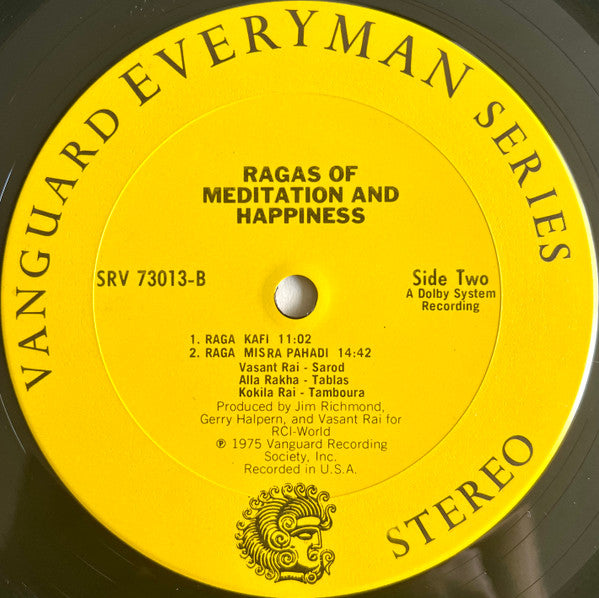 Vasant Rai, Alla Rakha – Play Ragas Of Meditation And Happiness LP vinyl record, image 4 of 4